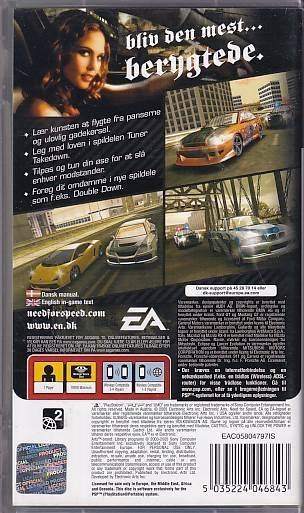 Need For Speed Most Wanted 5-1-0 - PSP Spil (B Grade) (Genbrug)
